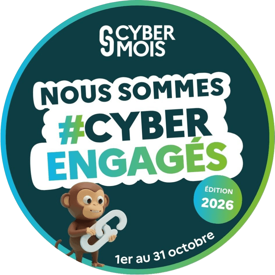 Badge « Nous sommes #CyberEngagés » – Cybermois, édition 2026, du 1er au 31 octobre