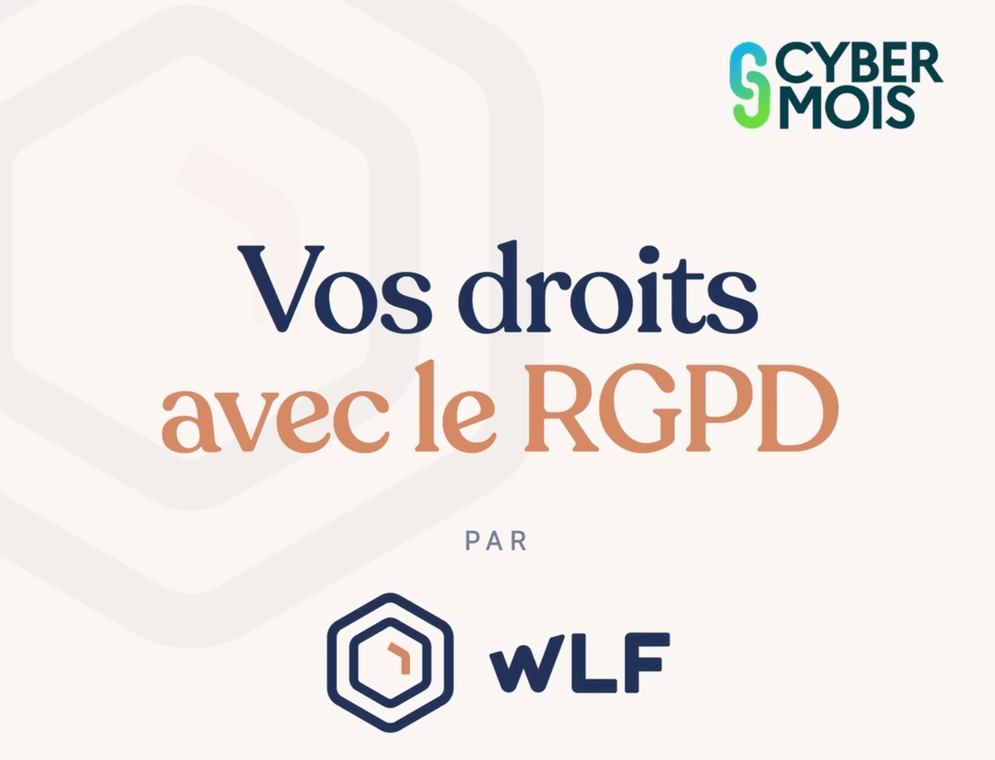 Vos droits avec le RGPD, par WLF — Cybermois